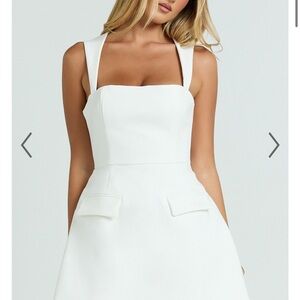 Showpo Cream Zip-Up Dress